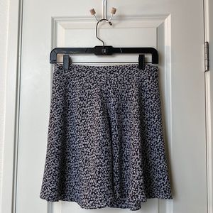 Black floral skirt